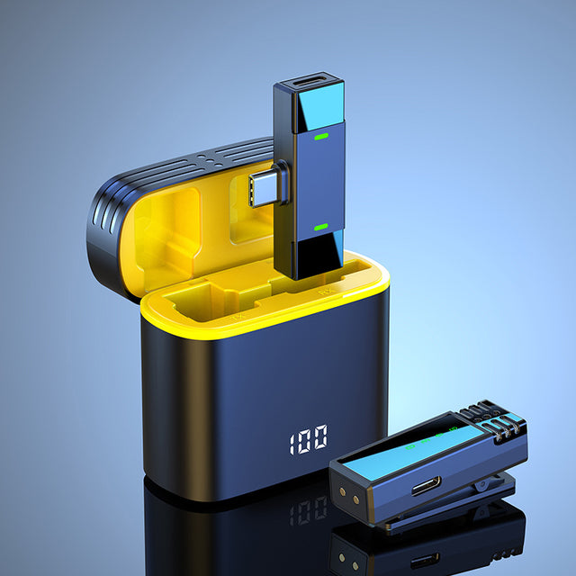 J68 One to One Wireless Collar Microphone Live Video Clear Reception Wireless Mini Microphone - V.I.P Digital Presence