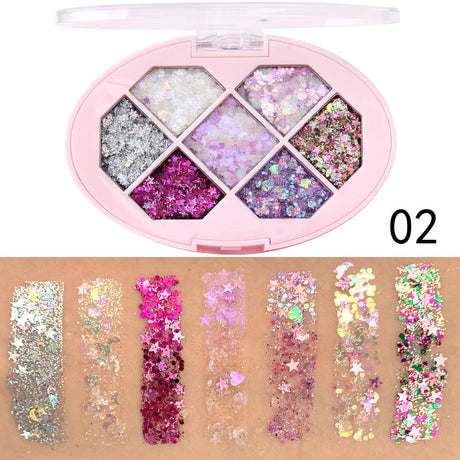 CmaaDu Seven-color glue-free sequins diy eye shadow gel diamond bride children's stage makeup - V.I.P Digital Presence