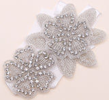 Sweet princess bridal headgear handmade crystal inlaid rhinestone flower cloth headband hair ornament - V.I.P Digital Presence