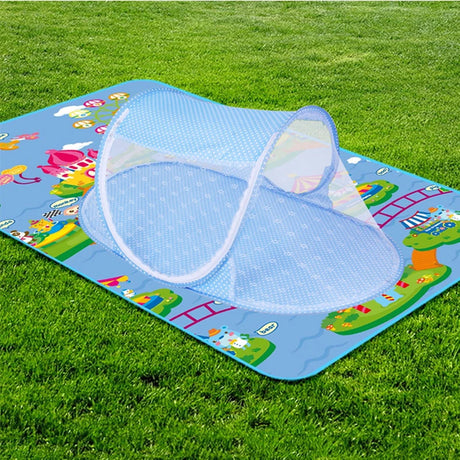 Folding mosquito net with sleeping pad pillow mosquito net bed three piece set music 0-3 year old children's mosquito net - V.I.P Digital Presence