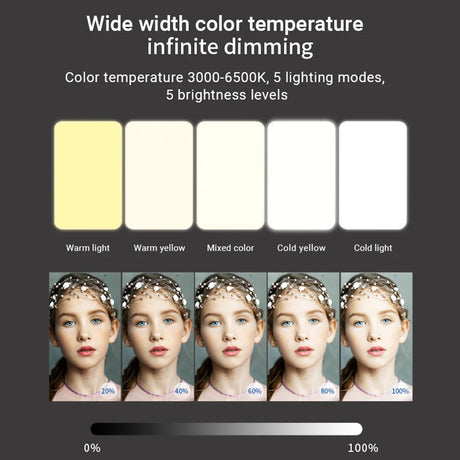 Mobile phone fill light 5 color temperature mini portable live video conference fill light - V.I.P Digital Presence