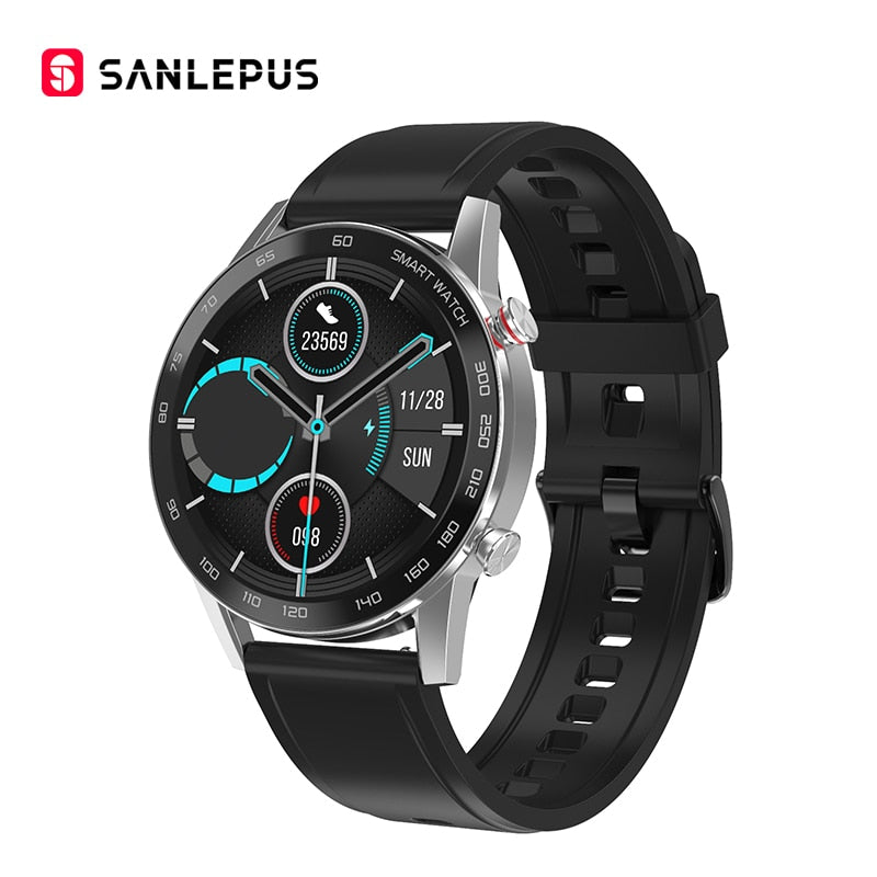 Reloj inteligente SANLEPUS ECG con Bluetooth y llamadas para hombre y mujer, pulsera deportiva de fitness, compatible con Android, Apple, Xiaomi y Huawei. 