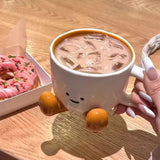 Kawaii hand - pinch feet ceramic coffee cup. High - aesthetic, great for home/dorm. Ideal gift, doubles as mark cup. - V.I.P Digital Presence