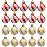 Christmas Ball Decoration Red and White Threaded Christmas Tree Hanging Decoration Hand drawn Christmas Ball Plastic - V.I.P Digital Presence
