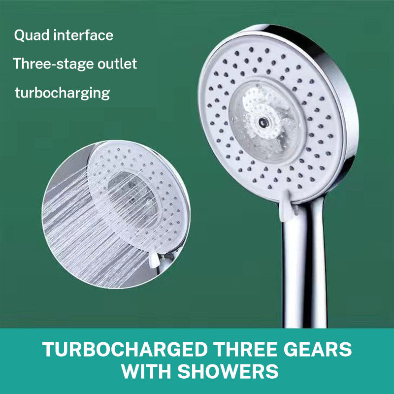 Xiao Man Waist Supercharged Sprinkler Head Dual Turbo Pressurized Propeller Fan Shower Head Shower Head - V.I.P Digital Presence
