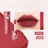 O. TWO. O Lip Clay Matte Face Lip And Cheek Dual-Use Powder Blusher Lipstick Air Lip Glaze Does Not Stick To Cup Lip Color 9144 - V.I.P Digital Presence