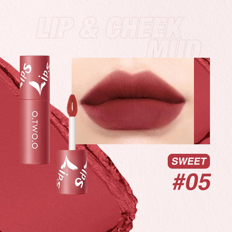 O. TWO. O Lip Clay Matte Face Lip And Cheek Dual-Use Powder Blusher Lipstick Air Lip Glaze Does Not Stick To Cup Lip Color 9144 - V.I.P Digital Presence