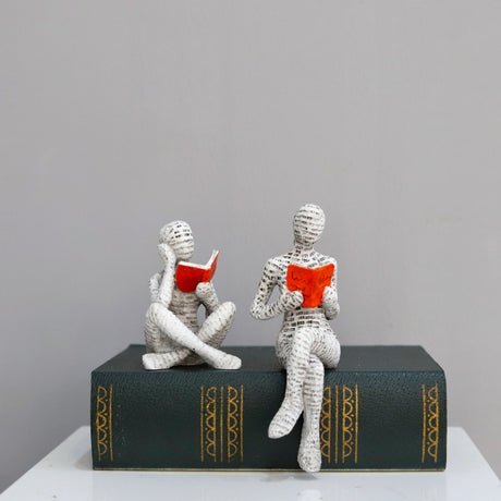 Home Furnishings Leisure Reading Girl Carving Design Resin Crafts Home Furnishings Living Room Bedroom Ornaments - V.I.P Digital Presence