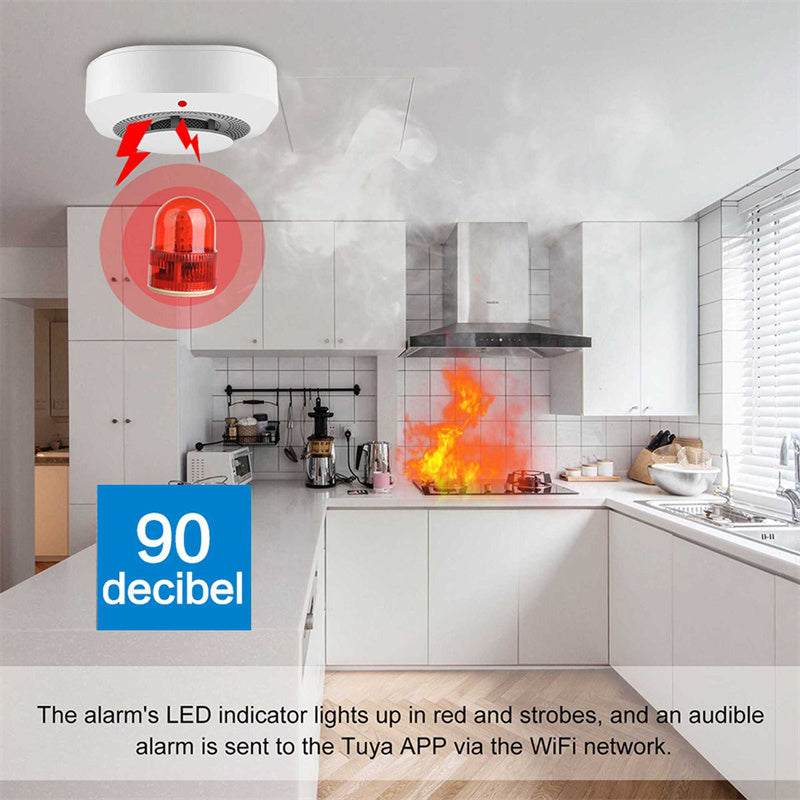 Tuya Smart Zigbee Smoke Detector Smart Fire Alarm Progressive Sound Photoelectric Smoke Sensor - V.I.P Digital Presence