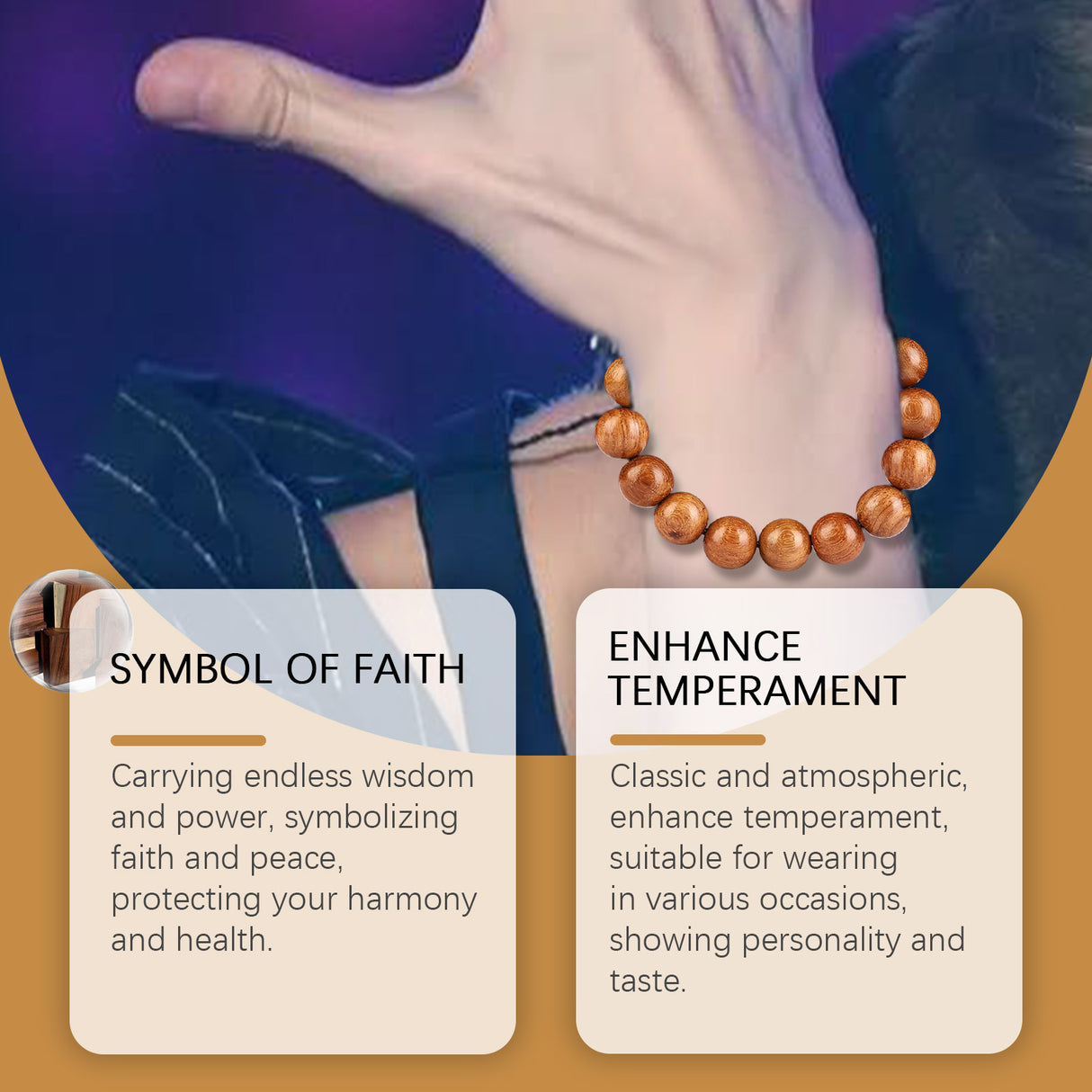 Rosewood Buddha Bead Bracelet Daily Simple Fashion Design Bracelet Personality All-In-One Beaded Bracelet - V.I.P Digital Presence