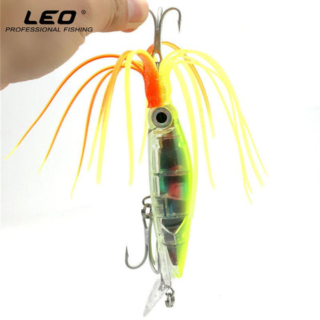 LEO Lifelike Big Octopus Squid Jig Fishing Lure 14cm/40g Hard Plastic Artificial Bait - V.I.P Digital Presence