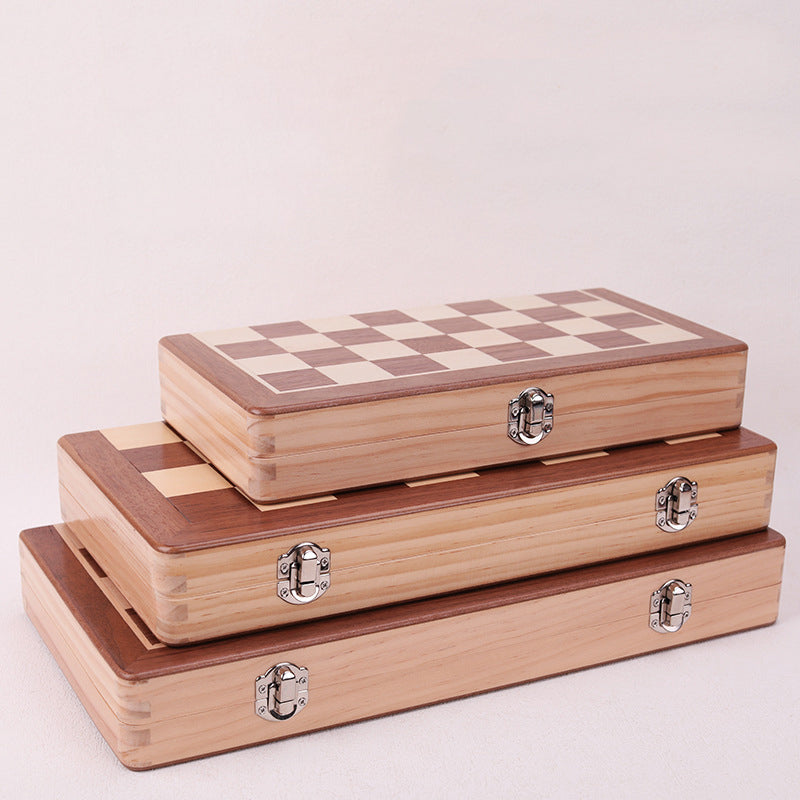 Ajedrez magnético plegable de madera maciza, juego de ajedrez de doble reina, juego de mesa para adultos, rompecabezas para niños, juguete