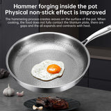 German uncoated pure titanium frying pan with fish - scale hammer pattern. Non - stick, ideal for household steak frying, a piec - V.I.P Digital Presence