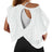 Women's beautiful back sports yoga T-shirt loose casual breathable - V.I.P Digital Presence