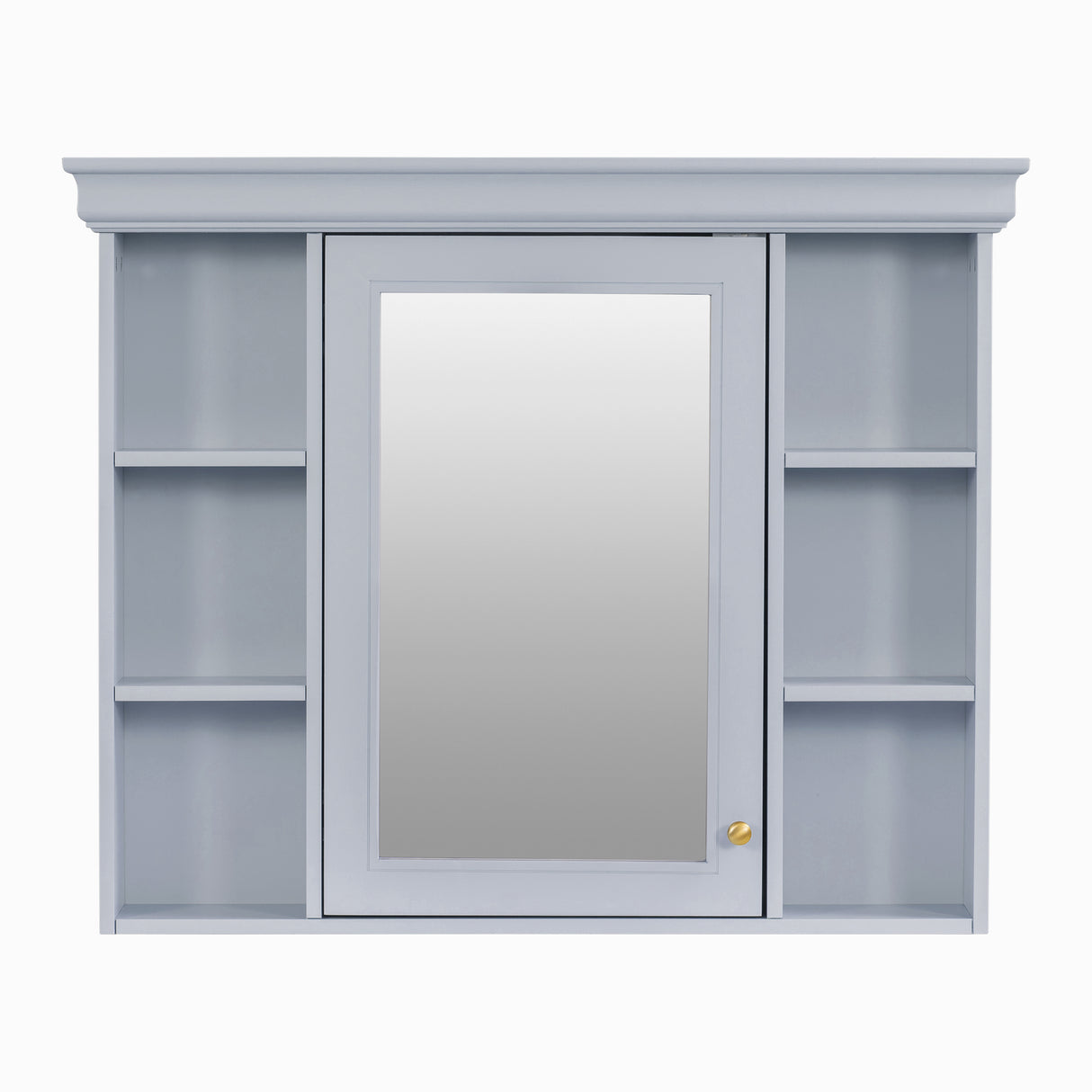 35'' x 28'' Blue Wall Mounted Bathroom Storage Cabinet with Mirror Door, Modern Bathroom Wall Cabinet with Mirror - V.I.P Digital Presence