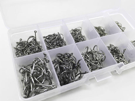 Rompin 500pcs/set mixed size #3~12 high carbon steel carp fishing hooks pack with hole with Retail Original box Jigging Bait - V.I.P Digital Presence