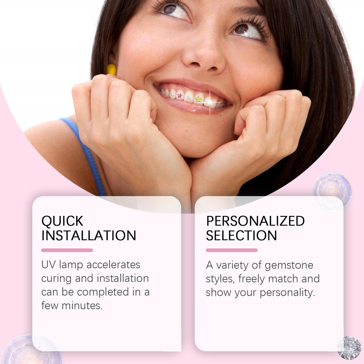 Diy Fashion Teeth Set Dental Beauty Decorative Diamond Combination Diy Shine Smile Style - V.I.P Digital Presence