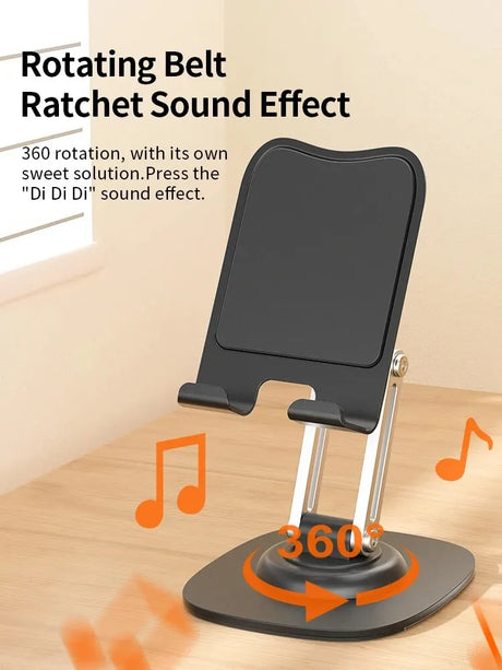 Multi-Function Folding Lift Lazy Mobile Phone Stand 360° Rotating Live Stand Aluminum Mobile Phone Tablet Desktop Stand - V.I.P Digital Presence