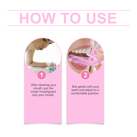 Pink Night Molar Mouth Guard Prevents Sleep Snoring Bite Molar Mouth Guard Protects Teeth - V.I.P Digital Presence