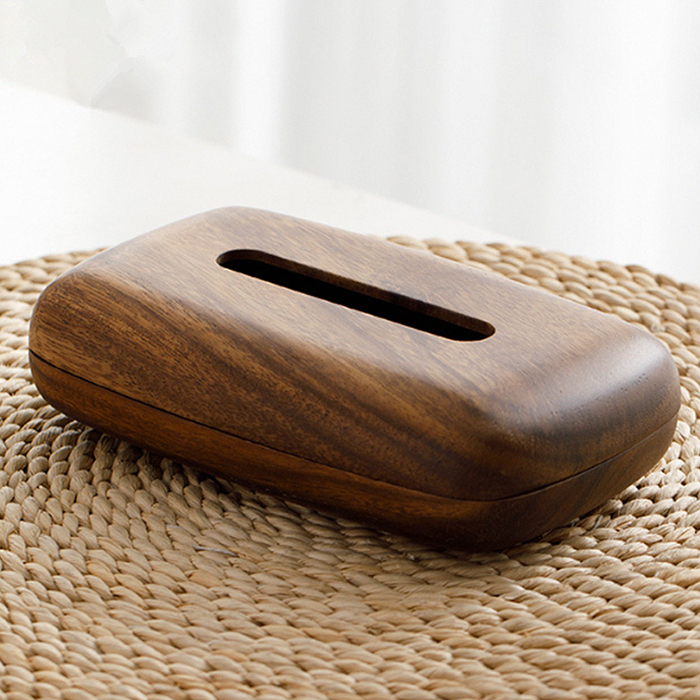 Solid wood tissue box simple household paper box hotel dining table office wooden paper box - V.I.P Digital Presence