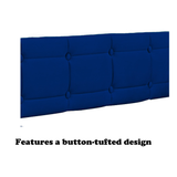 Blue padded twin beds with wheels, velvet fabric, no need for springs - V.I.P Digital Presence