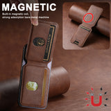 Suitable for Apple 15ProMax Android universal mobile phone magnetic card holder MagSafe magnetic ring PU leather - V.I.P Digital Presence