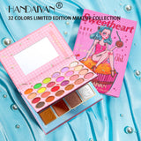 HANDAIYAN 32 Color Makeup Palette Eye Shadow + Blush Highlighter Makeup Set Set Box Pearl Matte Eye Shadow - V.I.P Digital Presence