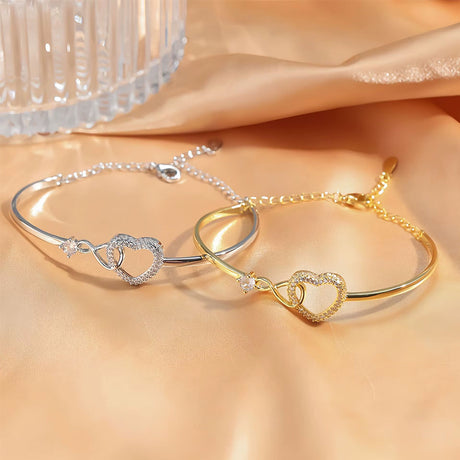 2025 Infinite - Symbol Hollow - Heart Bracelet for Daughter, with Gift Box, Ideal for Her Birthday Party and as an Adult Gift - V.I.P Digital Presence