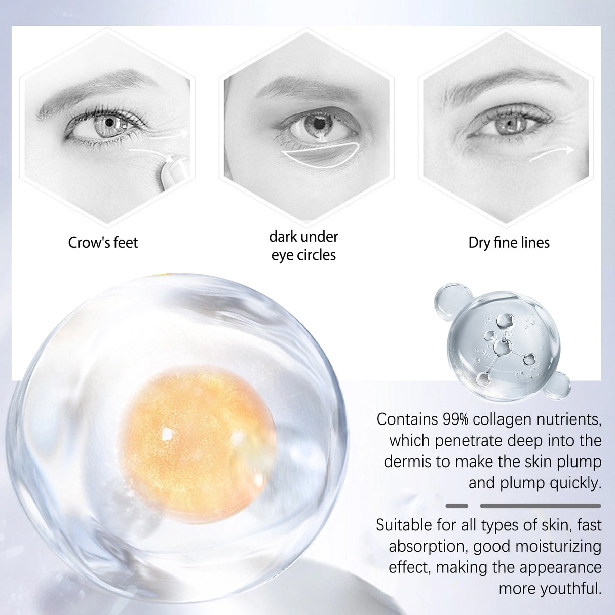 Hydrolyzed Collagen Eye Mask, Moisturize And Moisturize The Skin Around The Eyes To Reduce The Fine Lines In The Corners Of The Eyes - V.I.P Digital Presence