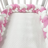 Woven baby bed surround anti-collision strip four strand Fried Dough Twists braid wrapped around the bed surround ins baby child - V.I.P Digital Presence