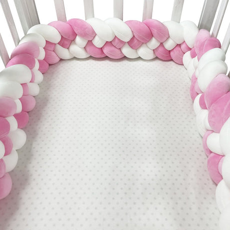 Woven baby bed surround anti-collision strip four strand Fried Dough Twists braid wrapped around the bed surround ins baby child - V.I.P Digital Presence