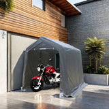 7x12 ft Outdoor Gazebo Portable Storage Shelter Shed with 2 Roll up Zipper Doors & Vents Carport - V.I.P Digital Presence