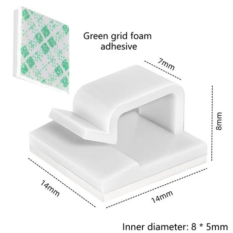 Wire fixing clip adhesive R-type wiring buckle for cable storage without punching holes bundle wire compression clip - V.I.P Digital Presence