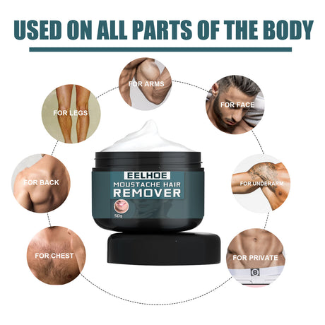 Men's Hair Removal Cream, Facial Armpit Leg Chest Hair Clean Not Damaging Skin Hair Removal Cream - V.I.P Digital Presence