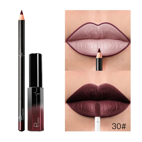 Pudaier 36 Color Matte Lip Gloss Lip Liner Matte Matte Lip Glaze Lipstick Pencil - V.I.P Digital Presence