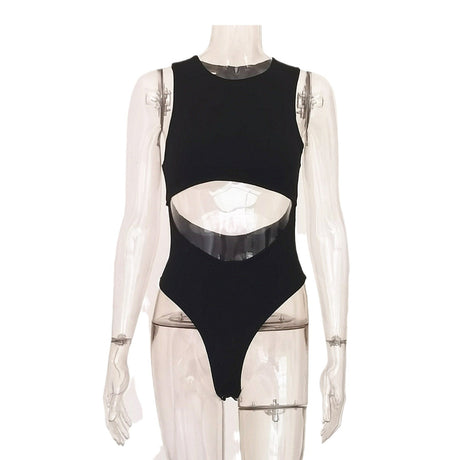 Sleeveless pullover sexy hollow out navel revealing hot girl jumpsuit - V.I.P Digital Presence