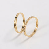 Ring Titanium steel electroplated with 18k gold Shine - V.I.P Digital Presence
