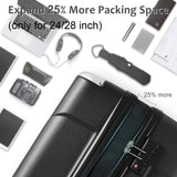 Hardshell Luggage Spinner Suitcase with TSA Lock Lightweight 20'' (Single Luggage) Black + ABS + 20 Inch Carry On