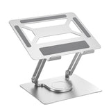 Soporte de aluminio para portátil de oficina, soporte de refrigeración para computadora, doble poste, plegable, rotación continua de 360 ​​grados