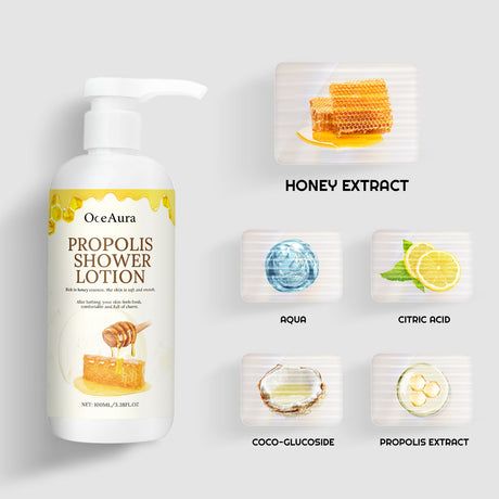 Propolis Shower Lotion, Body Skin Cleansing And Moisturizing Dull Exfoliating Body Wash - V.I.P Digital Presence