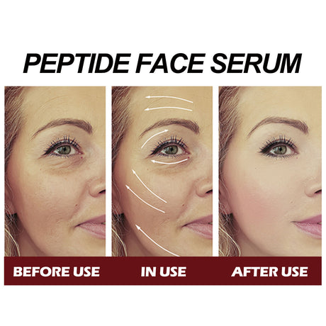 Peptide Face Serum, Fade Out Fine Lines On Your Forehead Skin Moist Hydrating Anti-Aging Essence - V.I.P Digital Presence