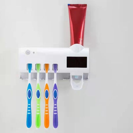 Wall Toothbrush Holder Smart Bathroom Toothpaste Squeezer for Bathroom Toilet Automatic Disinfect Bathroom Accessories - V.I.P Digital Presence