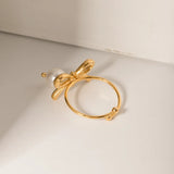 Stainless Steel Pearl Bow Ring - V.I.P Digital Presence