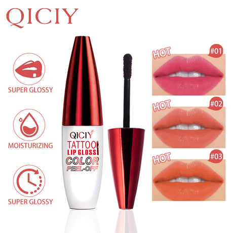 4-color tear off lip gloss is easy to color, moisturizes and lasts for a long time without sticking to the cup tear off lip gloss - V.I.P Digital Presence