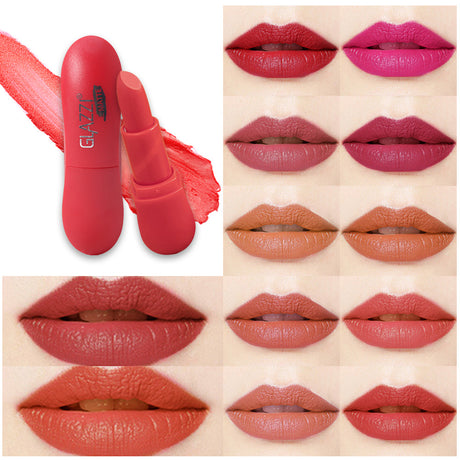 12 Color Rhombic Matte Lipstick Yeast Color Does Not Stick To The Cup And Does Not Fade - V.I.P Digital Presence