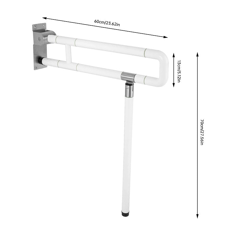 Toilet Grab Bar  Foldable Stainless for Seniors Elderly Handicap Bathroom - V.I.P Digital Presence