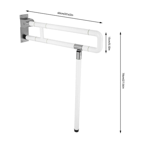 Toilet Grab Bar  Foldable Stainless for Seniors Elderly Handicap Bathroom - V.I.P Digital Presence
