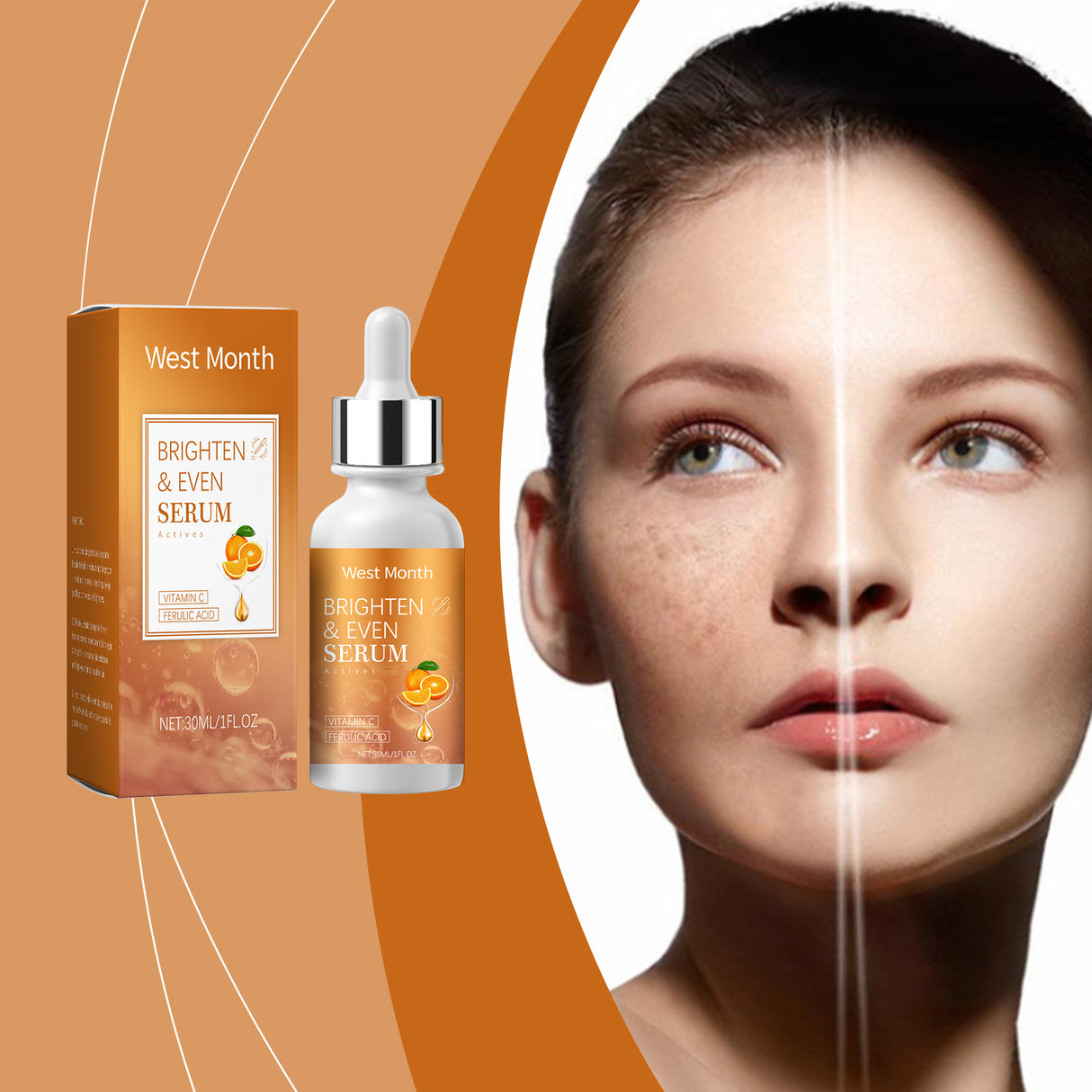 Vitamin C Brightening Serum Nourishes And Moisturizes Dull And Clear Facial Skin