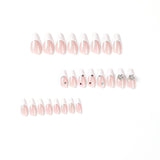 Wearable nails white French style wearable nails finished silver three-dimensional five-pointed star nail stickers wearable - V.I.P Digital Presence