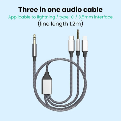 UX audio cable suitable for Apple Type-C three in one audio cable, computer audio two in one connection cable - V.I.P Digital Presence